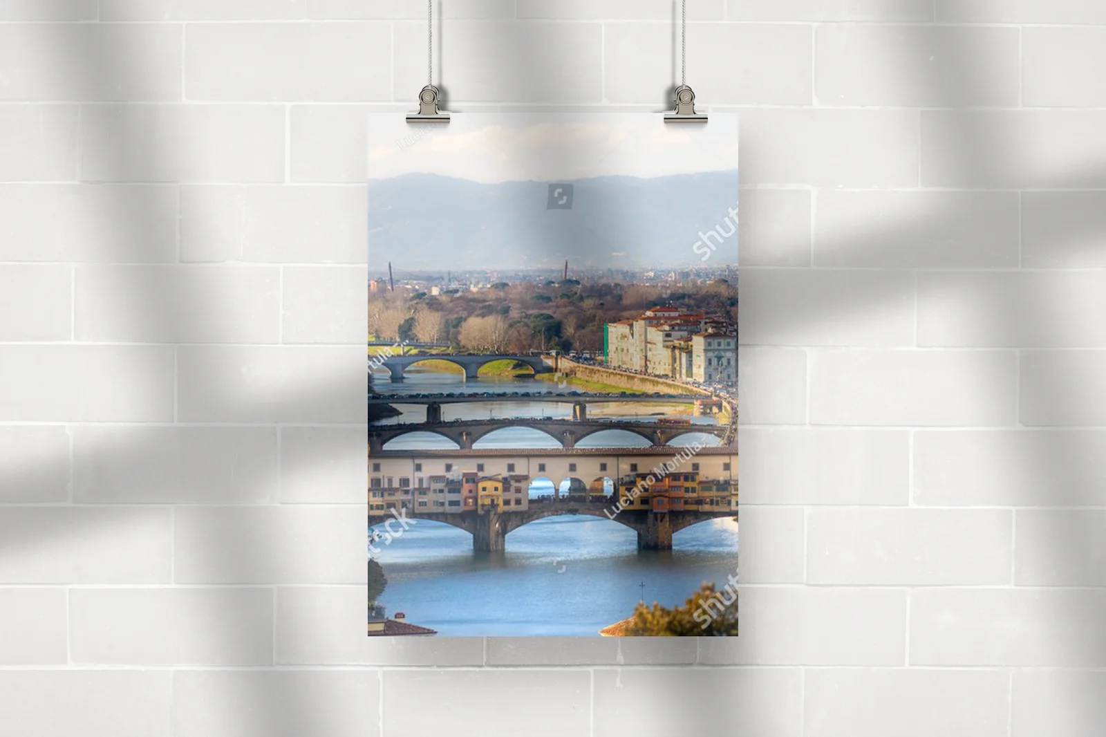 Panoramiczny widok Florencji i Ponte Vecchio