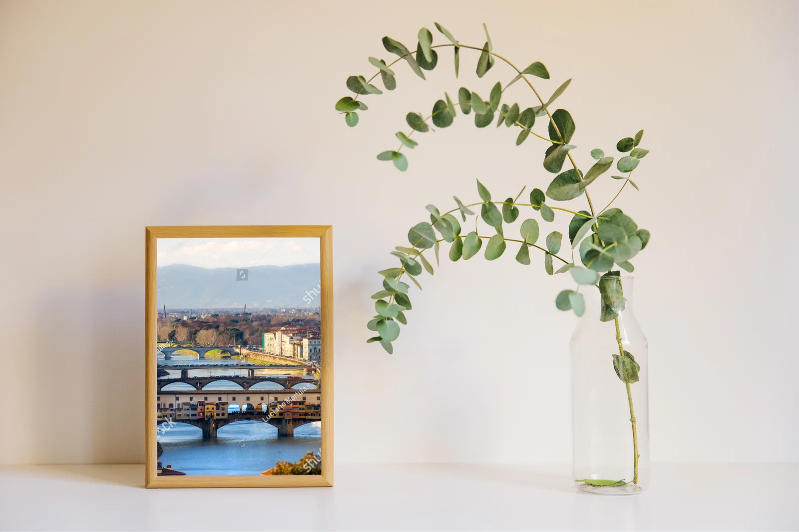 Panoramiczny widok Florencji i Ponte Vecchio