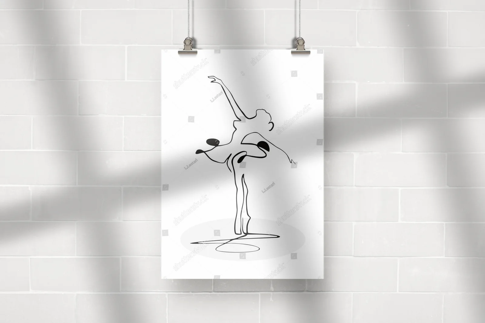 Elegancki taniec baleriny w minimalistycznym stylu