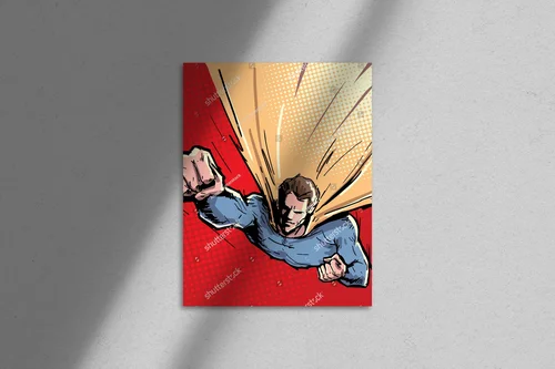 Superbohaterowie w biurowym stylu retro
