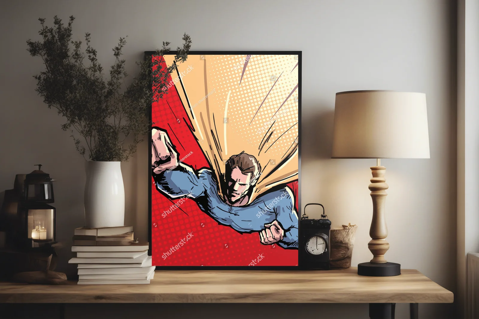 Superbohaterowie w biurowym stylu retro