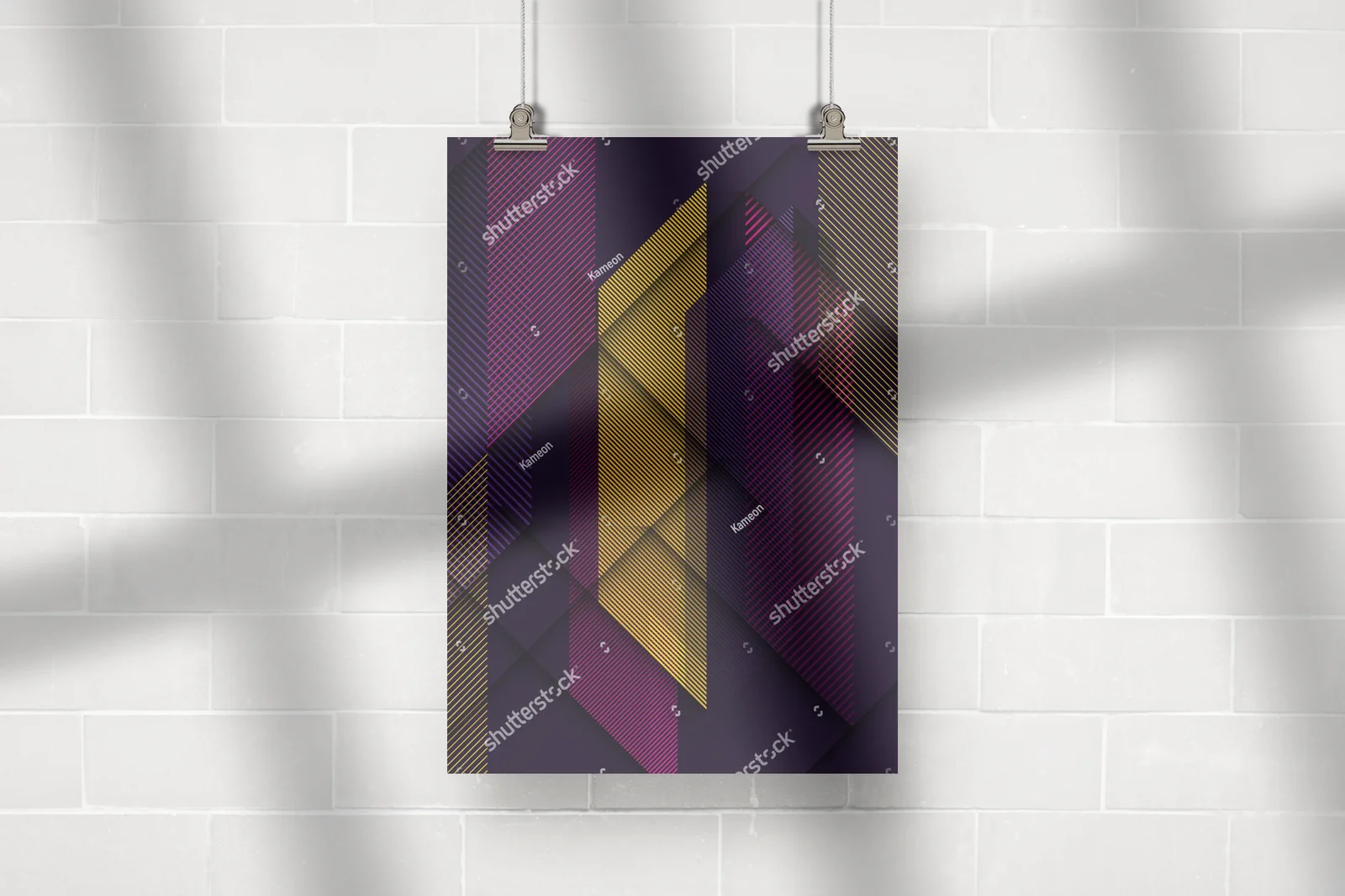 Abstrakcyjna geometria w głębokich odcieniach