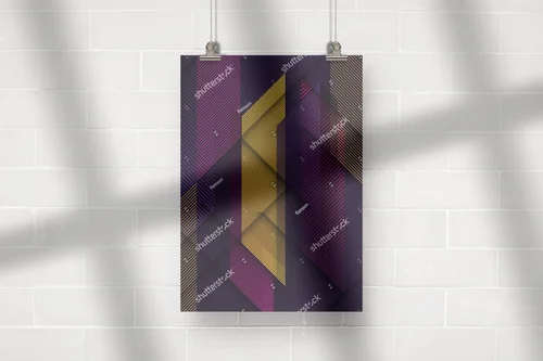 Abstrakcyjna geometria w głębokich odcieniach