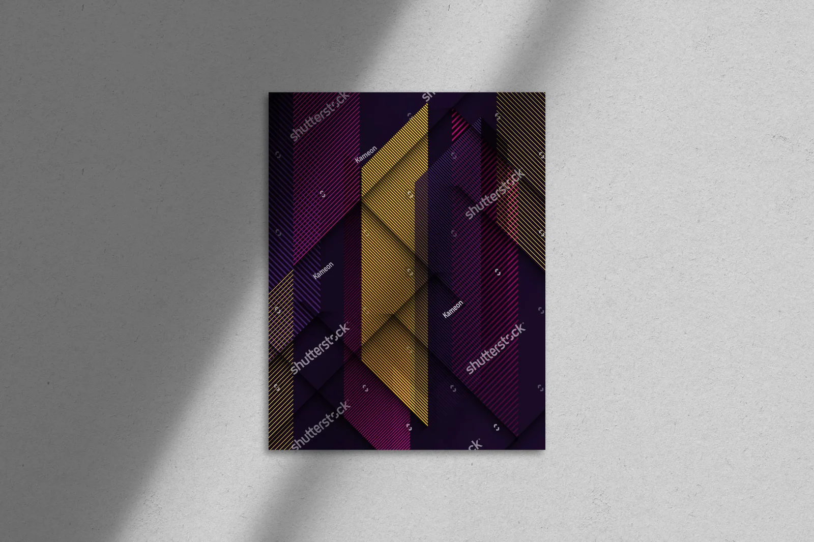 Abstrakcyjna geometria w głębokich odcieniach