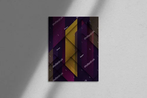 Abstrakcyjna geometria w głębokich odcieniach