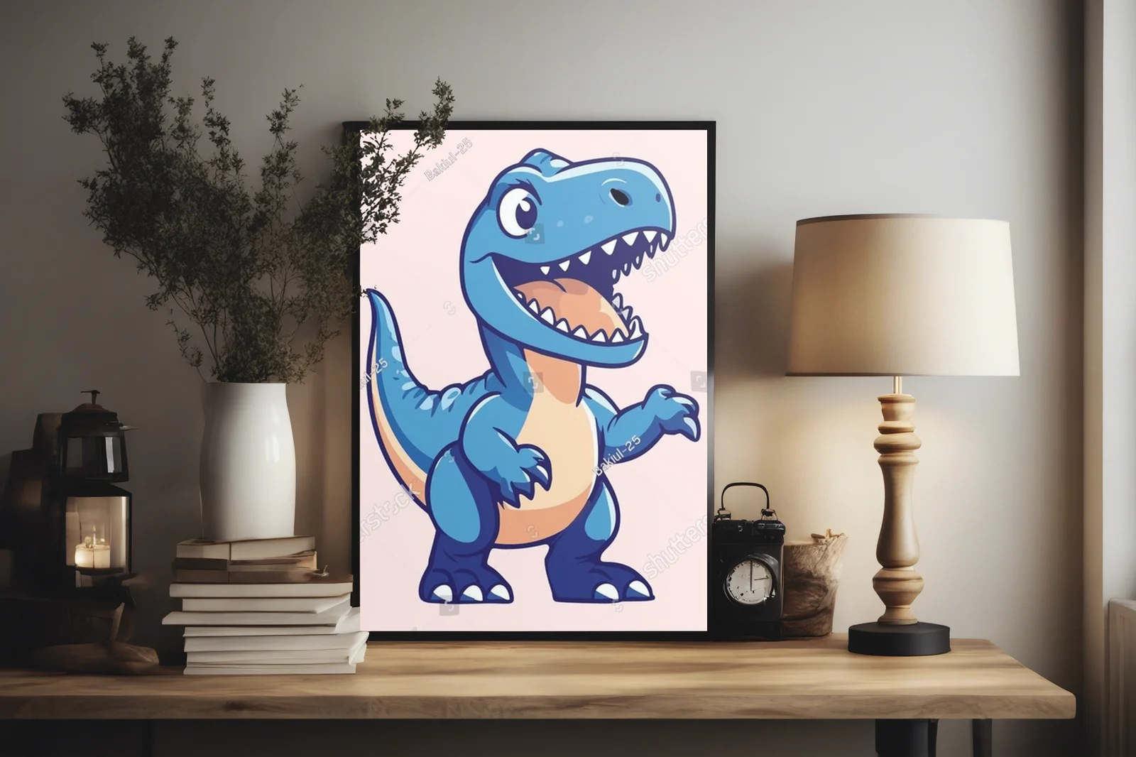 Urocze dinozaury na letnim, plażowym szaleństwie