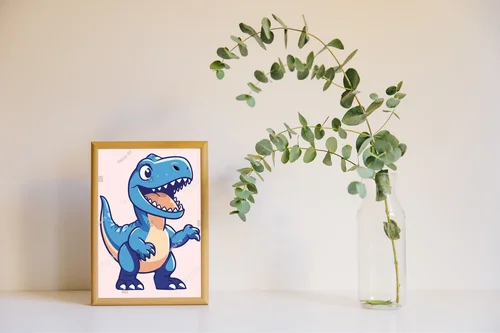 Urocze dinozaury na letnim, plażowym szaleństwie
