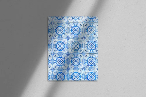 Tradycyjne azulejos w delikatnych odcieniach błękitu