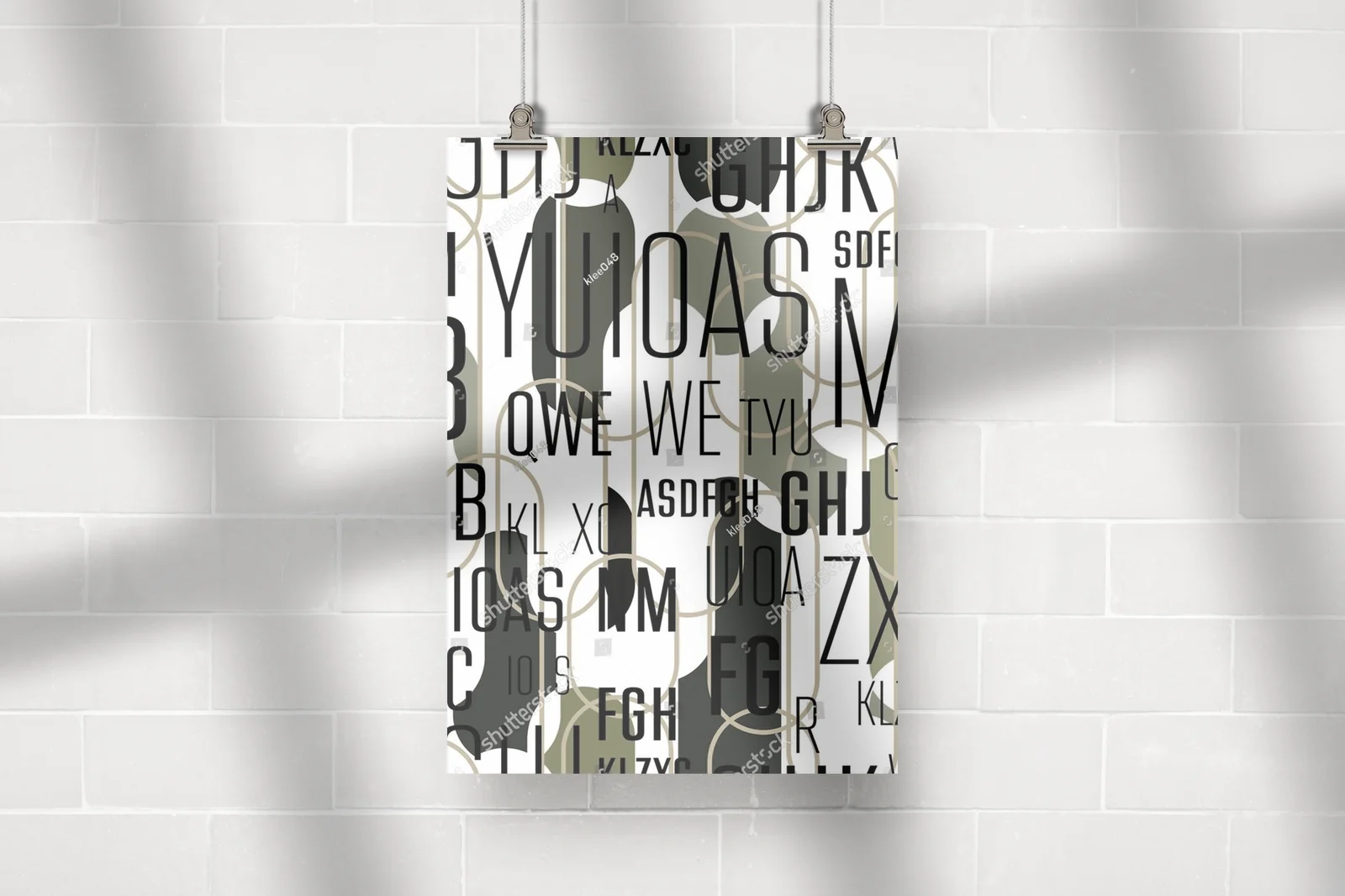 Abstrakcyjny motyw liter w eleganckich odcieniach