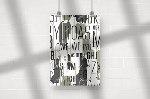 Abstrakcyjny motyw liter w eleganckich odcieniach