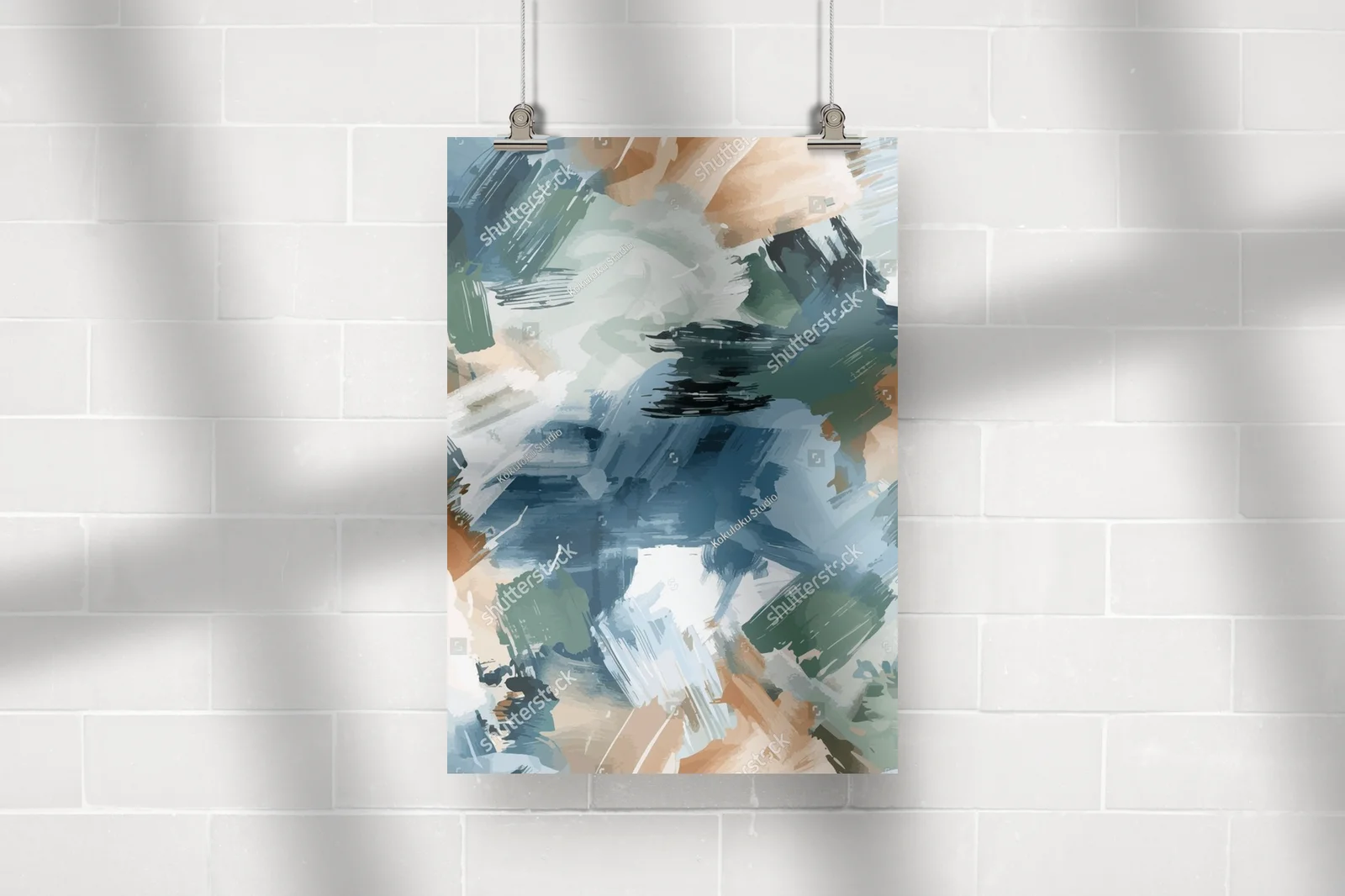 Abstrakcyjne akwarelowe plamy w pastelowych barwach