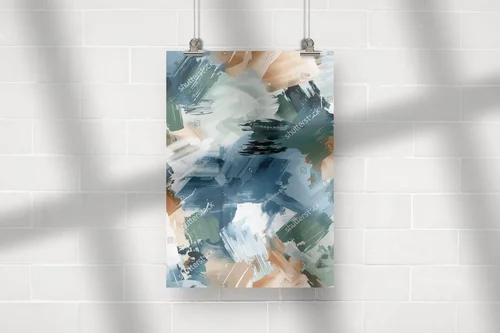 Abstrakcyjne akwarelowe plamy w pastelowych barwach