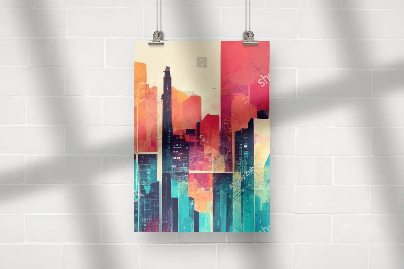 Rabująca kolorami geometria retro w eleganckim stylu