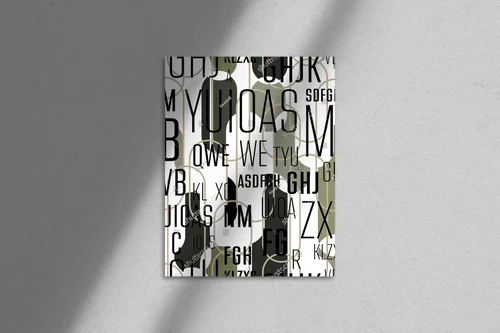 Abstrakcyjny motyw liter w eleganckich odcieniach