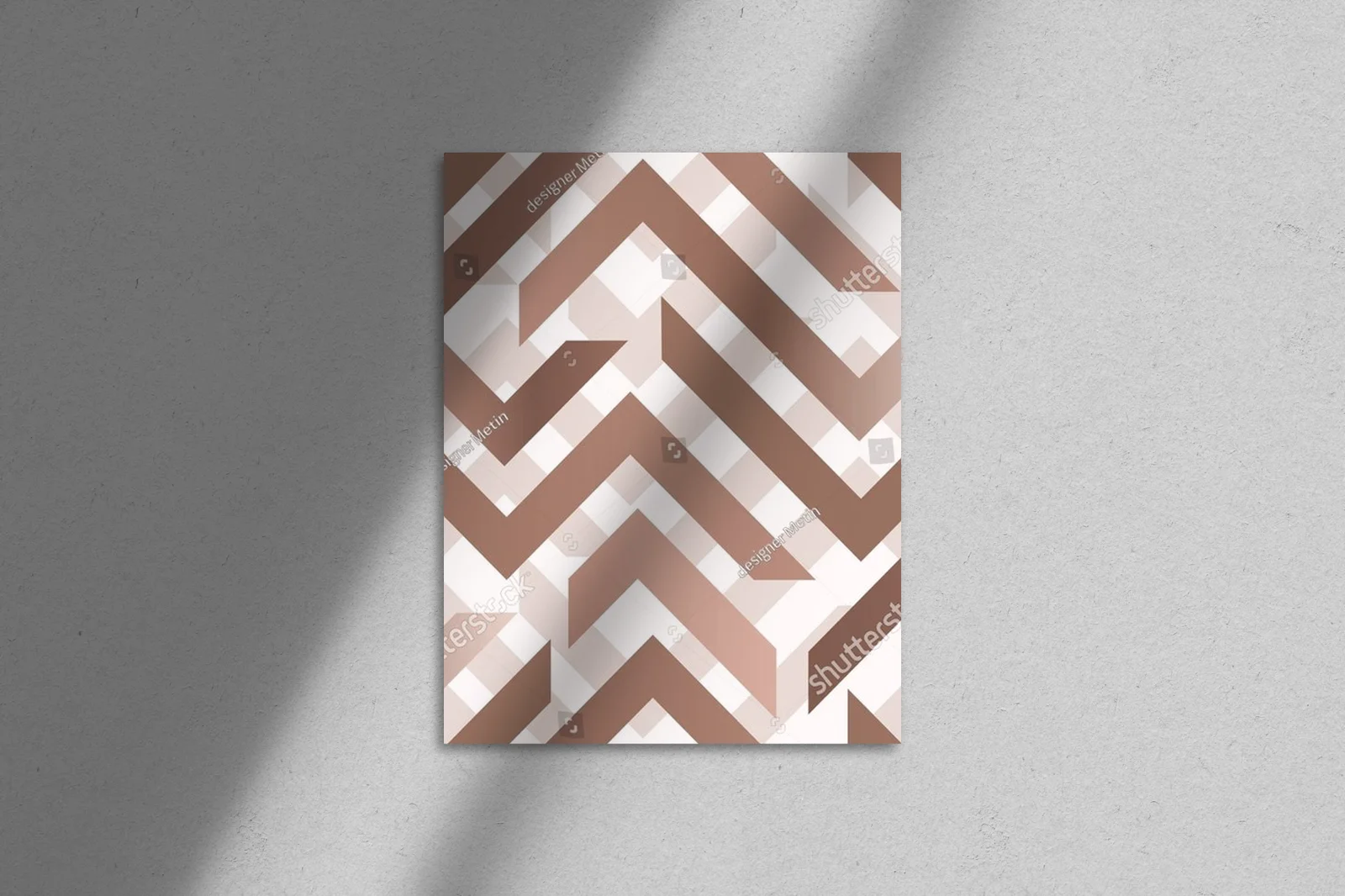 Zigzagowy motyw w odcieniach mocha mousse