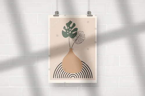 Abstrakcyjne botaniczne kompozycje w boho stylu