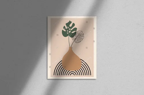 Abstrakcyjne botaniczne kompozycje w boho stylu