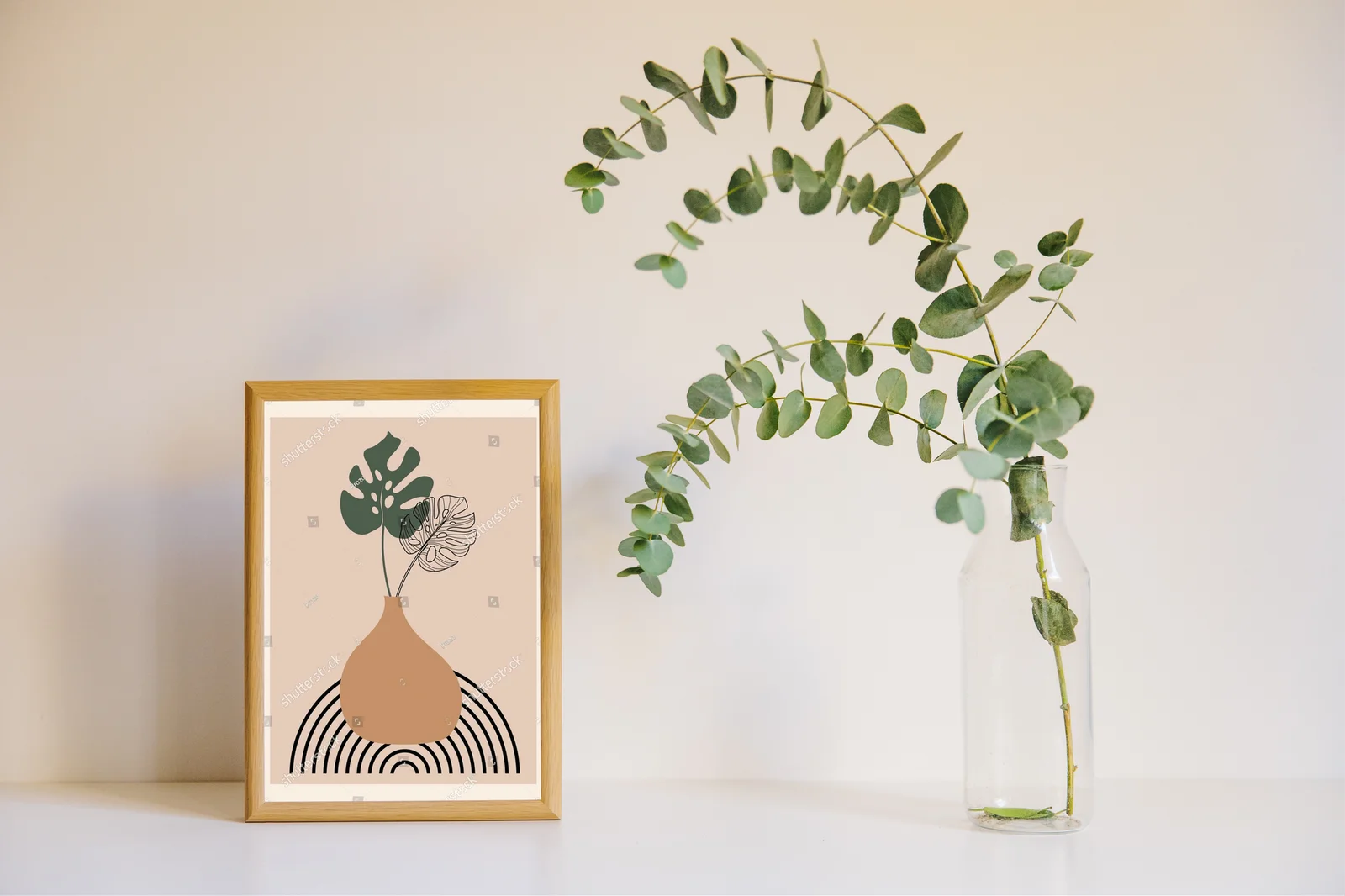 Abstrakcyjne botaniczne kompozycje w boho stylu