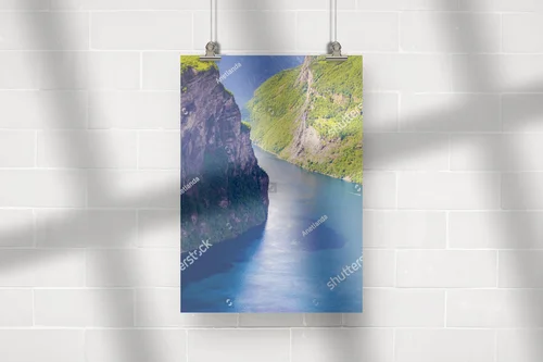Magiczną panorama Geirangerfjorden w Norwegii