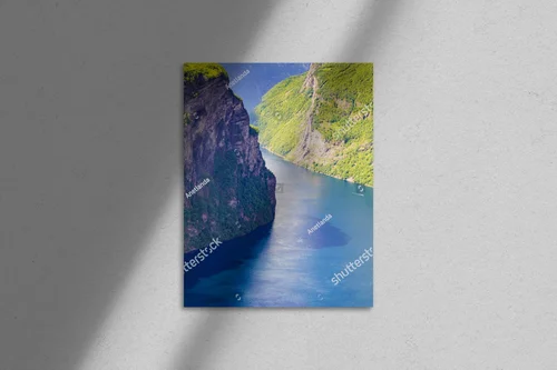 Magiczną panorama Geirangerfjorden w Norwegii