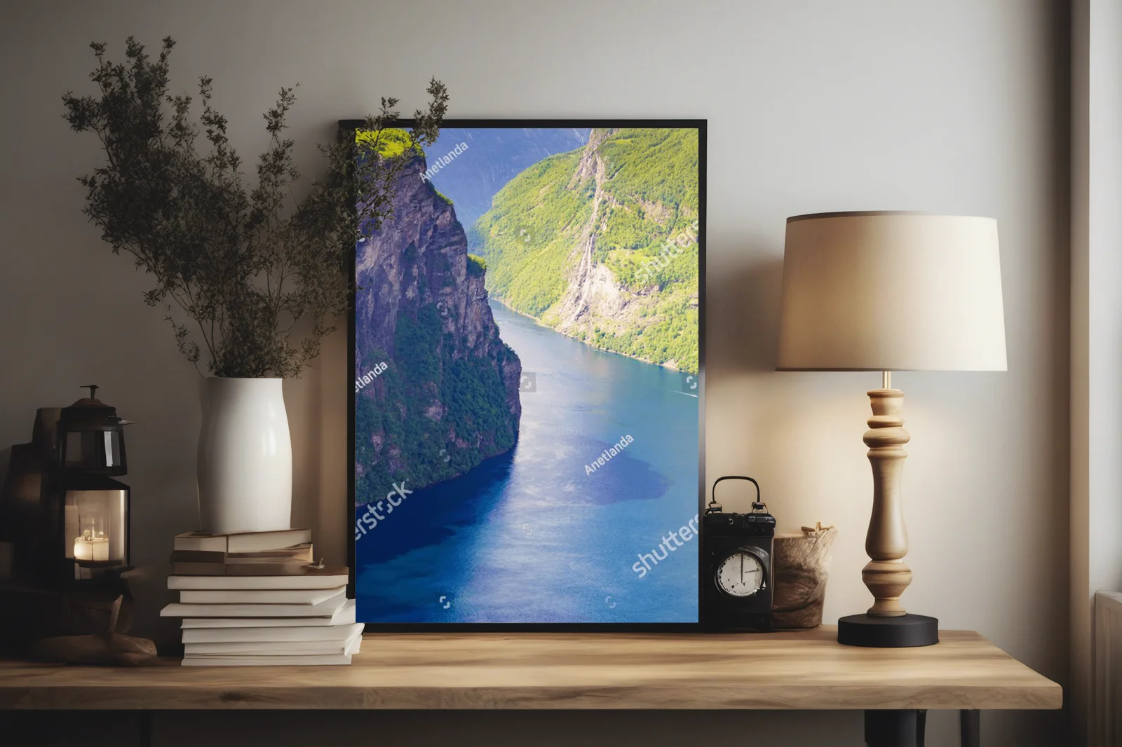 Magiczną panorama Geirangerfjorden w Norwegii