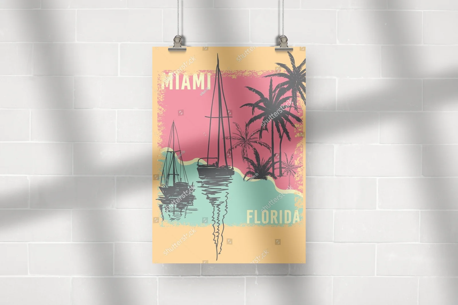 Romantyczna retro atmosfera Miami w letnich kolorach