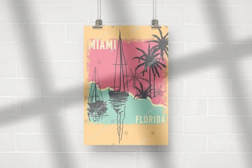 Romantyczna retro atmosfera Miami w letnich kolorach