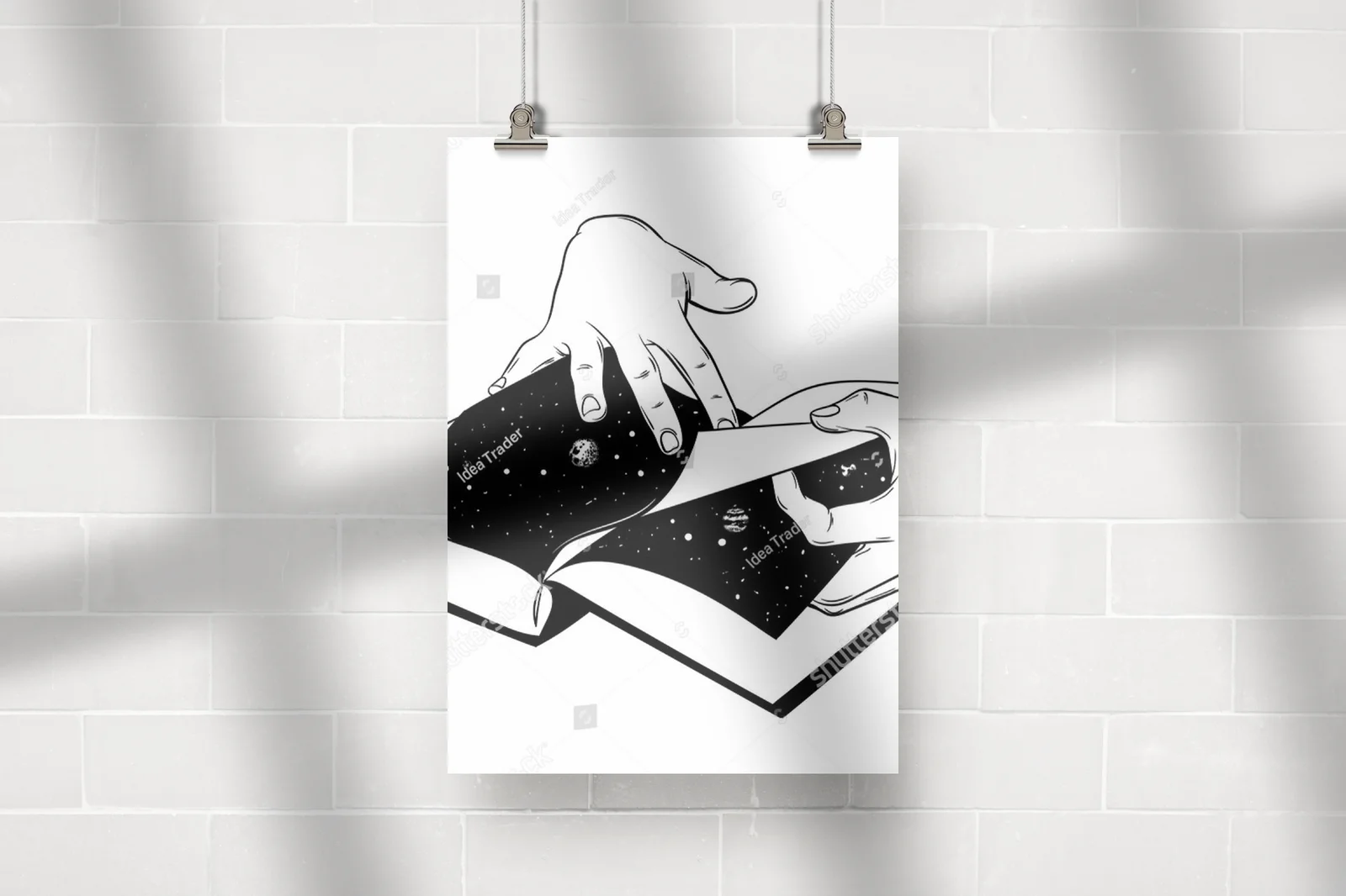 Zmysłowe ilustracje rąk przewracających strony książki
