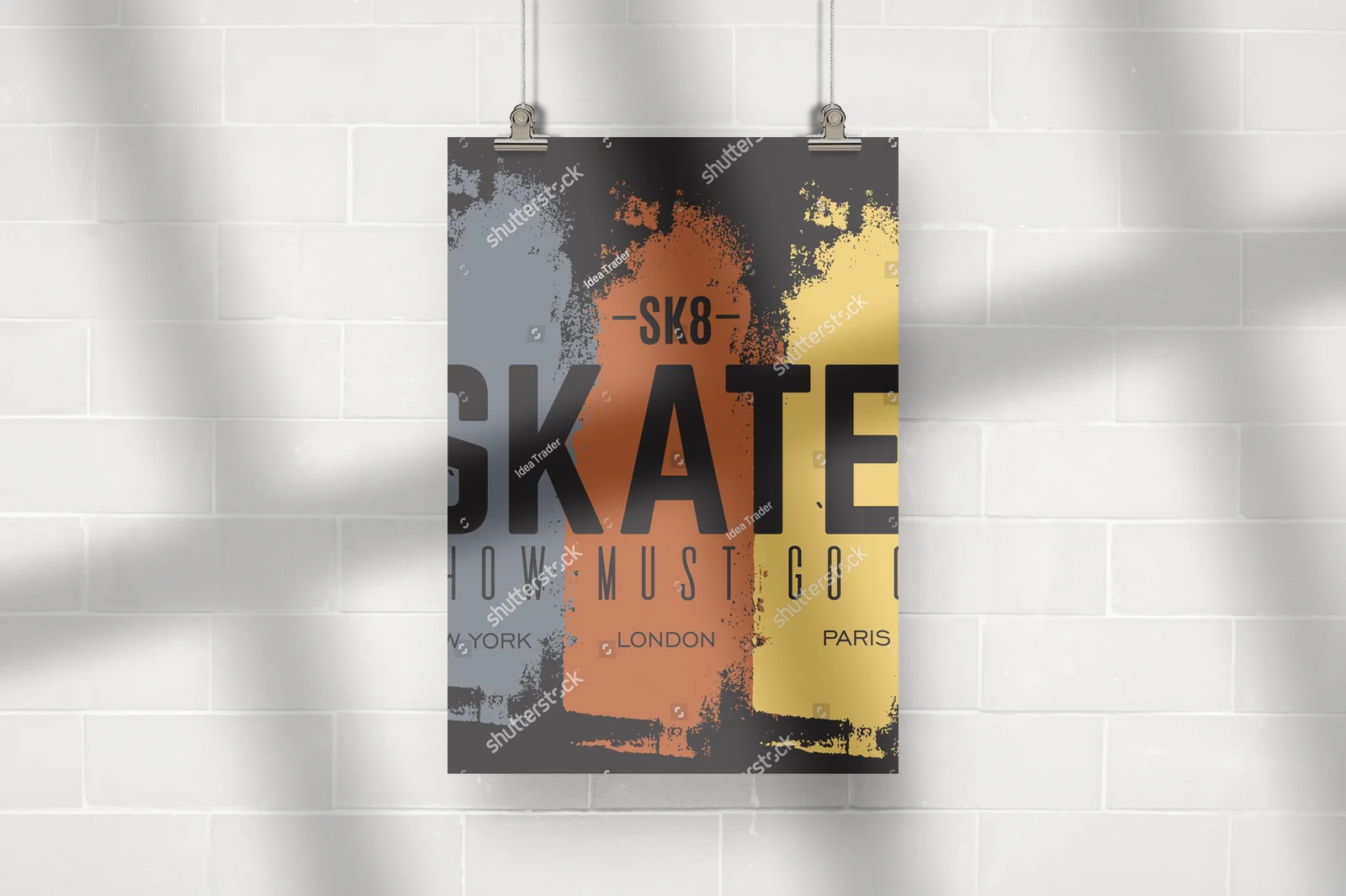 Wibracje miejskiego stylu z skateboardowym motywem