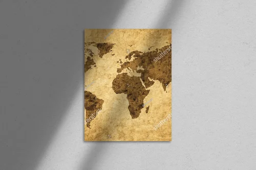 Stara mapa świata w grunge'owym stylu