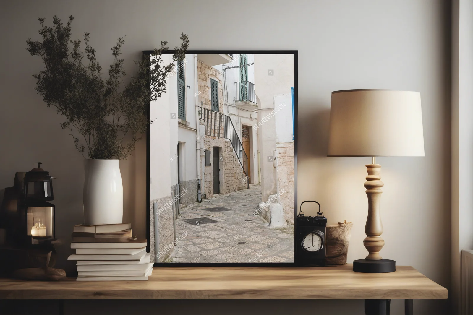 Architektura Conversano w kojących odcieniach szarości