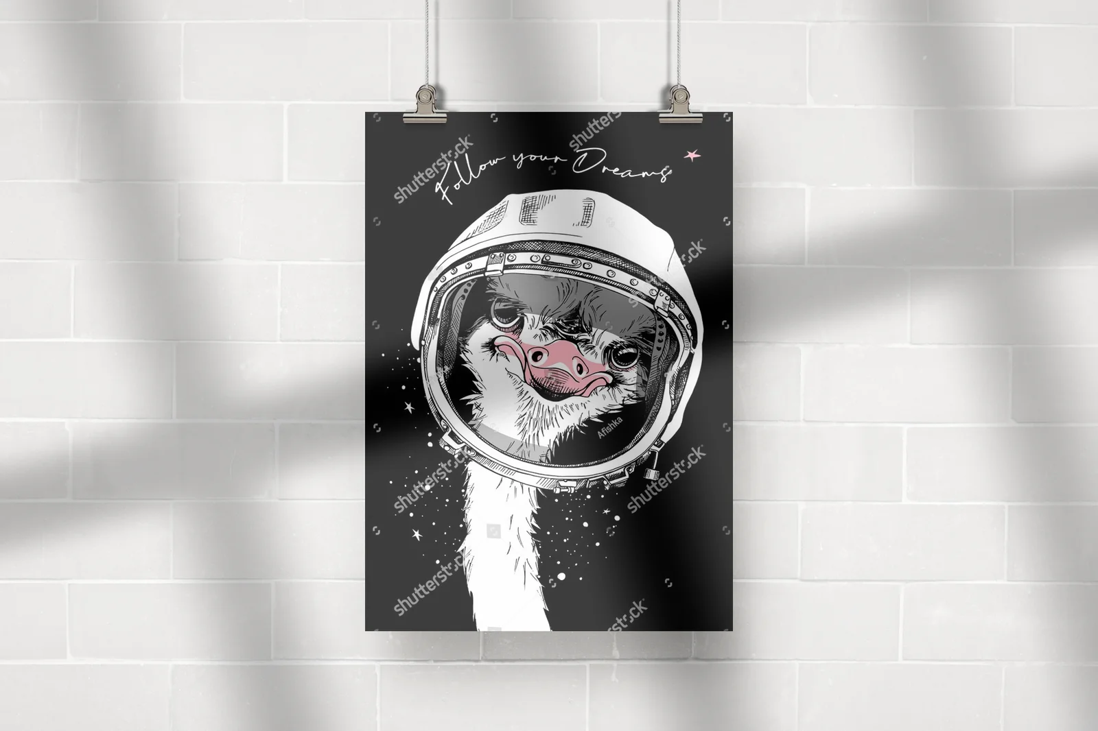 Retro astronomiczne marzenia z emu w hełmie