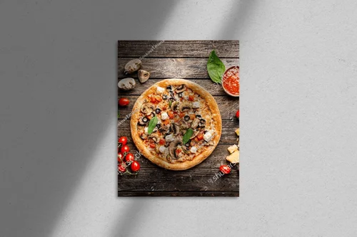 Wykwintna pizza warzywna w kolorowej aranżacji