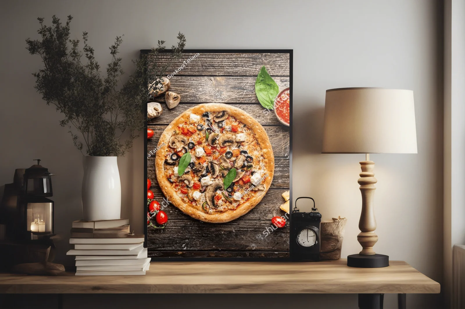 Wykwintna pizza warzywna w kolorowej aranżacji