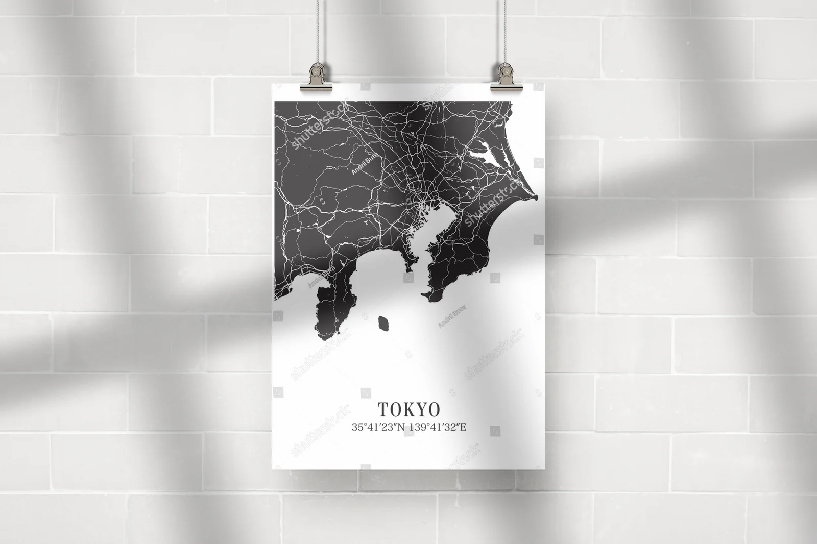 Zjawiskowa mapa Tokio w eleganckim stylu