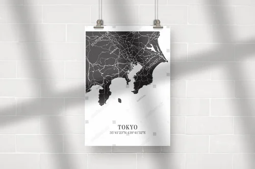 Zjawiskowa mapa Tokio w eleganckim stylu