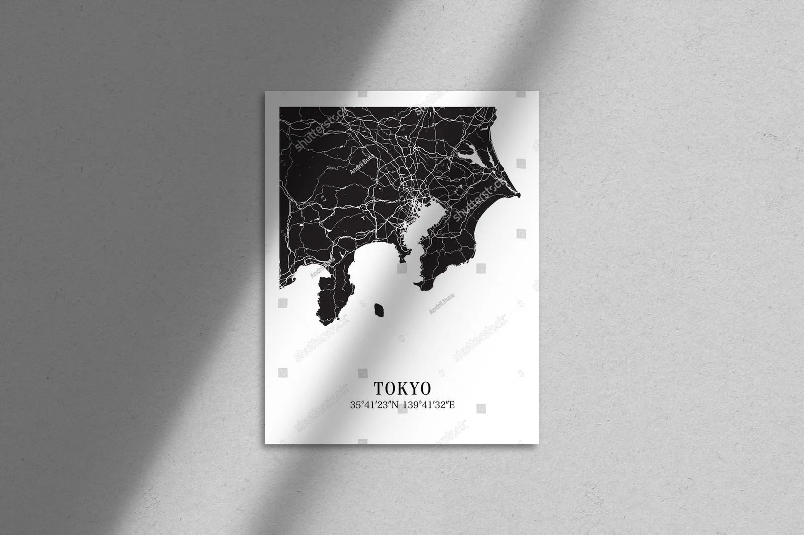 Zjawiskowa mapa Tokio w eleganckim stylu
