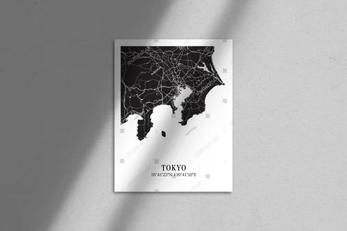 Zjawiskowa mapa Tokio w eleganckim stylu