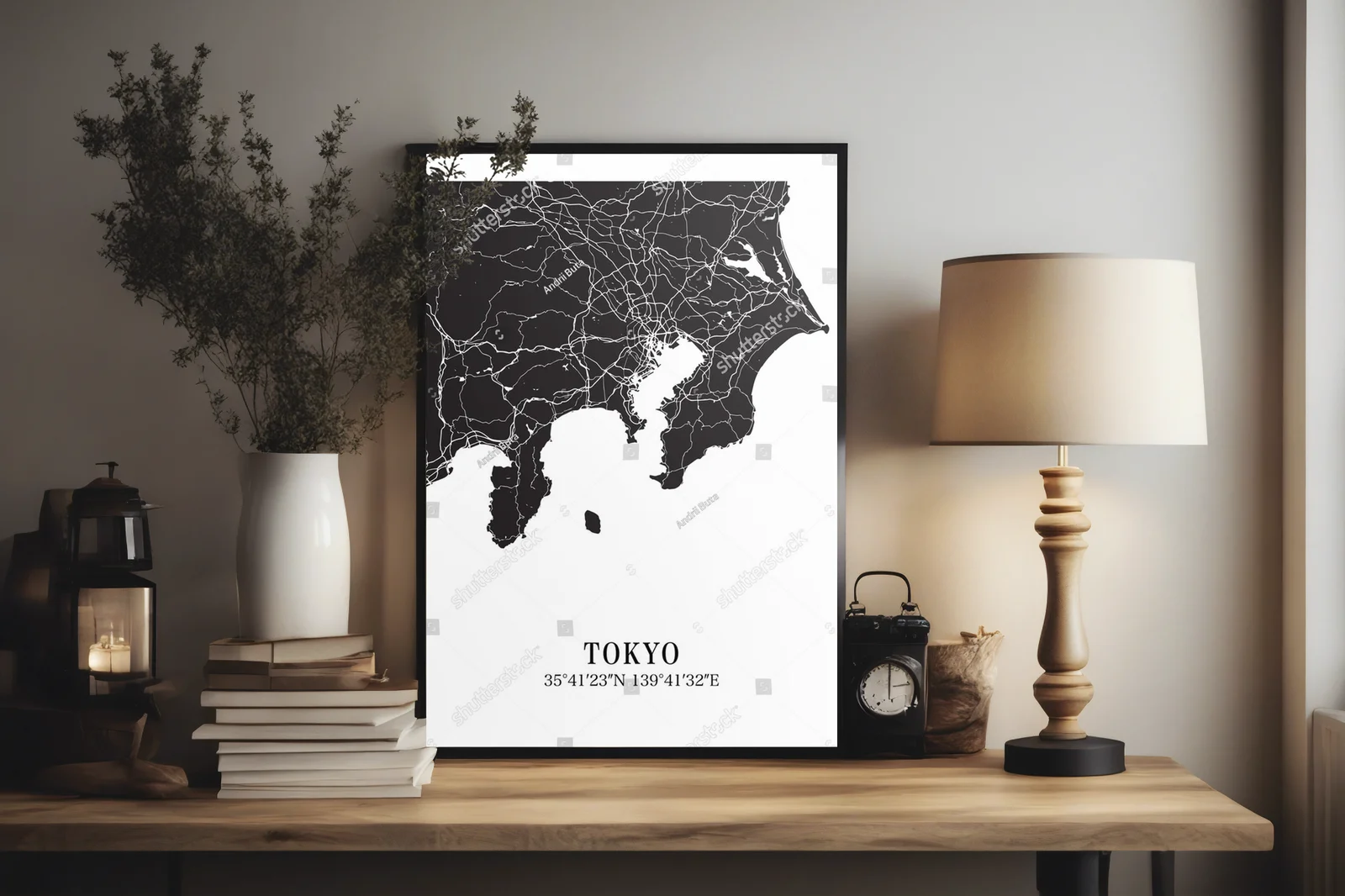 Zjawiskowa mapa Tokio w eleganckim stylu