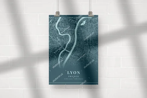 Lyon w odcieniach nasyconego cyjanu