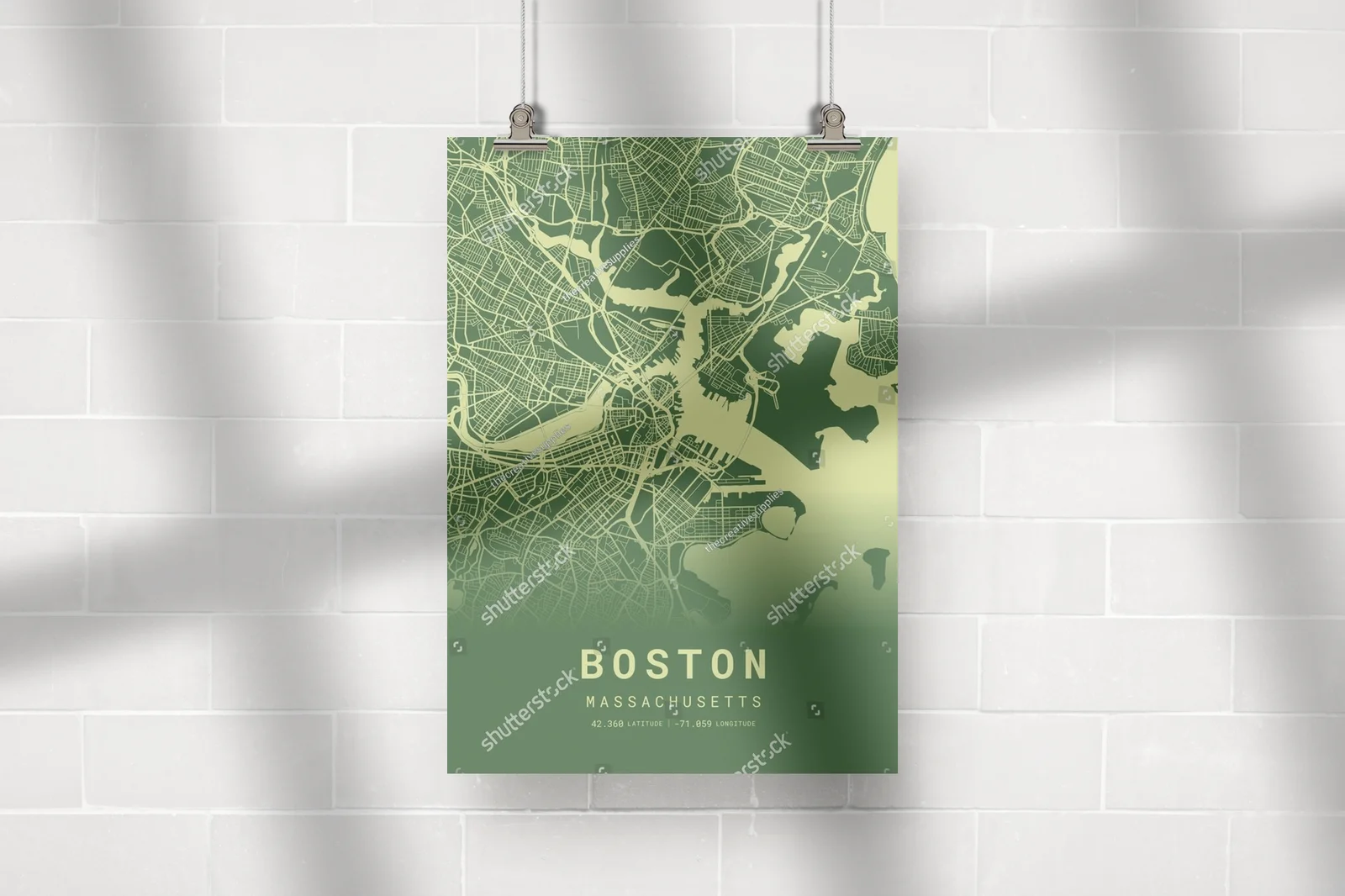 Zielona mapa Bostonu: harmonijna kompozycja