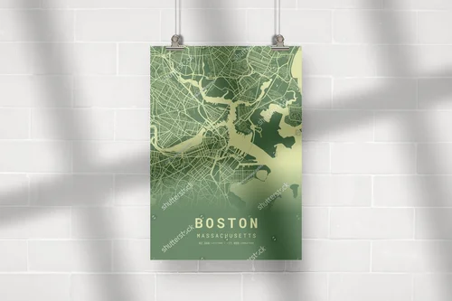Zielona mapa Bostonu: harmonijna kompozycja