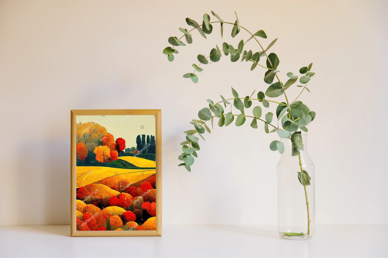 Kolorowe pejzaże jesieni w stylu pop art