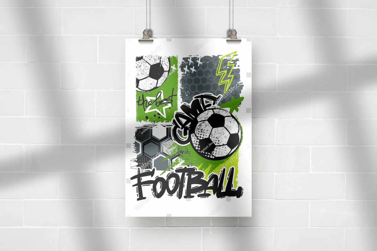Dynamiczna kompozycja futbolowa w nowoczesnym stylu