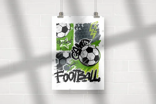 Dynamiczna kompozycja futbolowa w nowoczesnym stylu