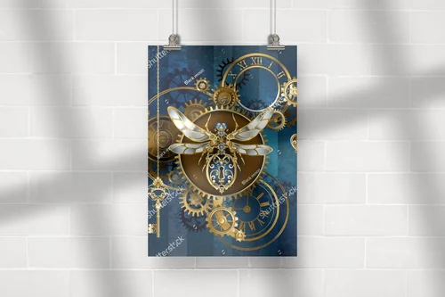 Mechaniczny owad w steampunkowym stylu