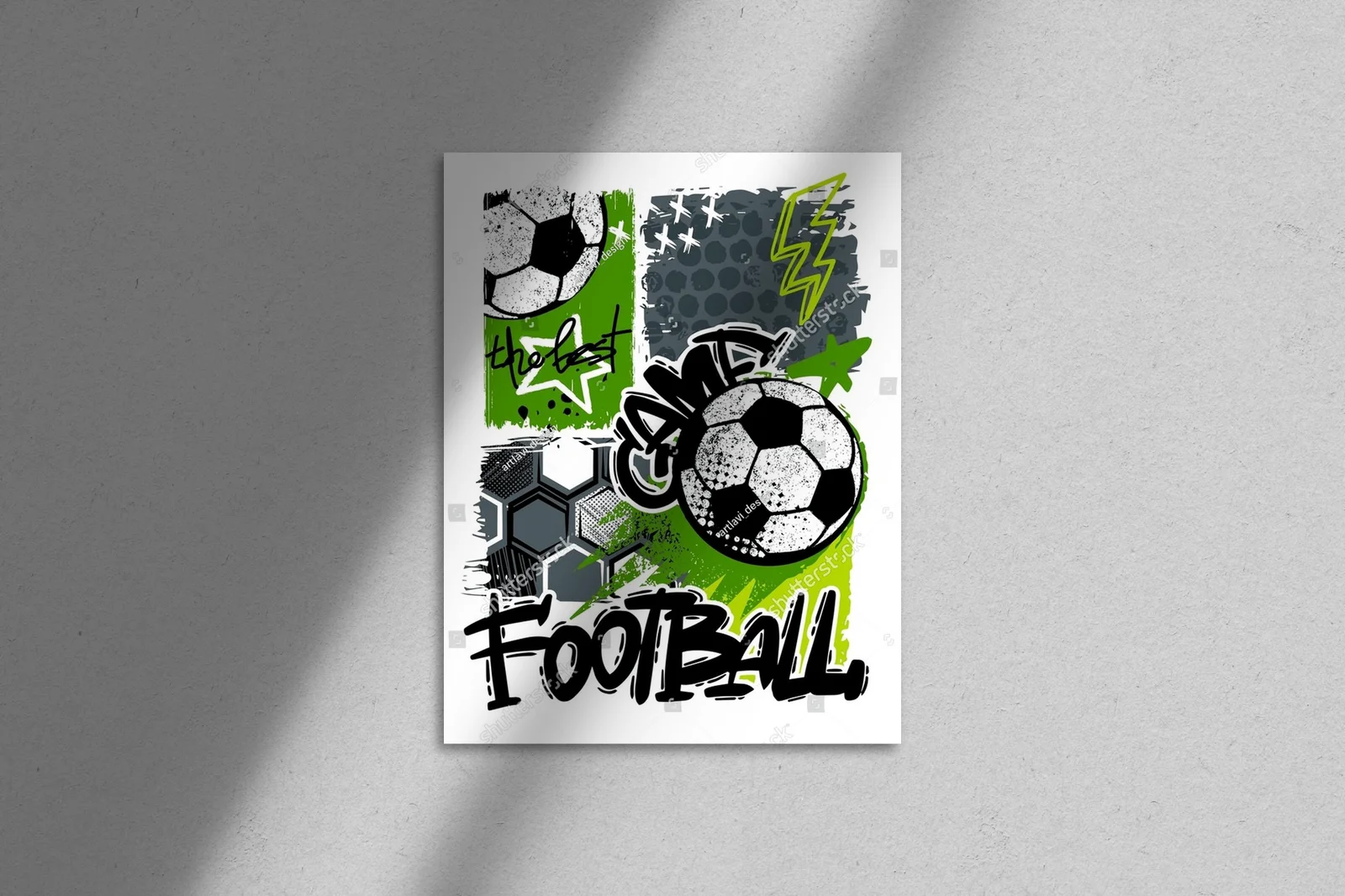 Dynamiczna kompozycja futbolowa w nowoczesnym stylu