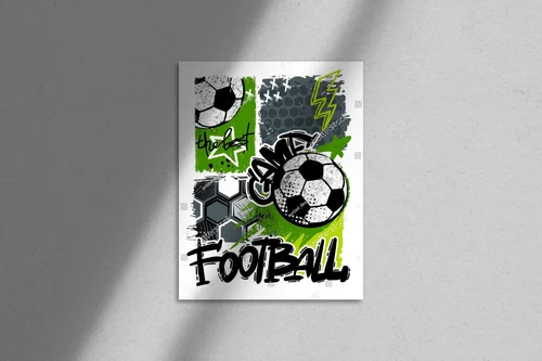 Dynamiczna kompozycja futbolowa w nowoczesnym stylu