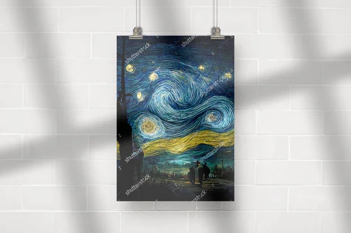 Nocny nieboskłon w stylu Van Gogha