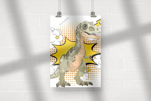 Dinozaur w Chmurach: Kolorowy Świat Fantazji